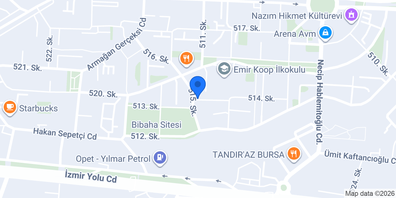 100.Yıl Unlu Mamüller Ekmek Fırını konumu