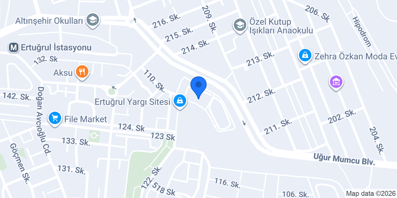 İpekyolu Anaokulu Ertuğrul Şubesi konumu