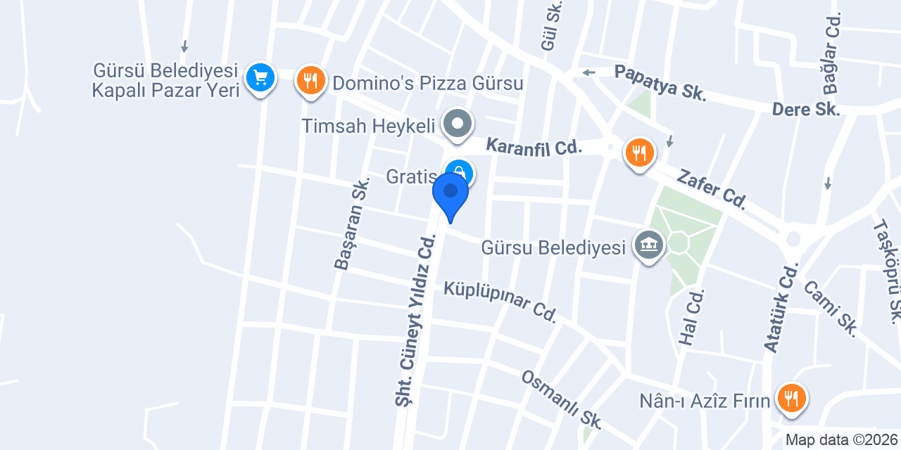 Halkbank Gürsu Şubesi konumu
