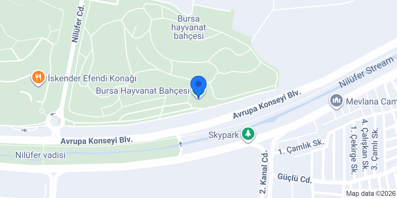 Bursa Hayvanat Bahçesi konumu