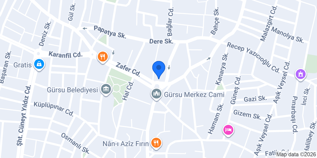 Gürsu Sürücü Kursu (MERKEZ) konumu