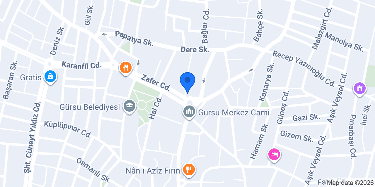 Serap bayan kuaförü konumu