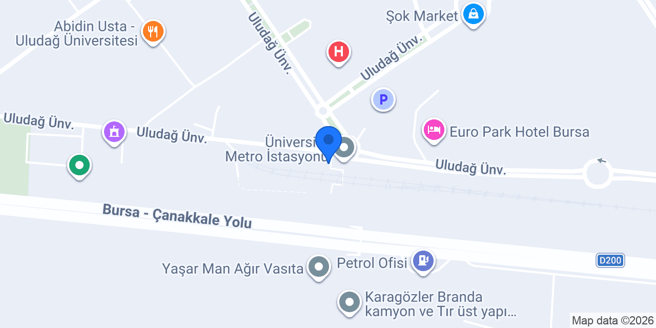 Uludağ Üniversitesi Tıp & İstasyon Taksi konumu