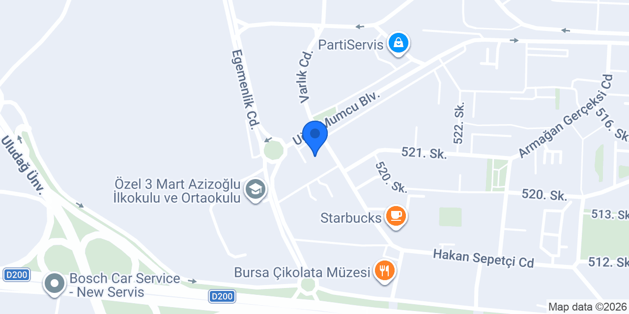 SAMETLER MOTORLU ARAÇLAR konumu