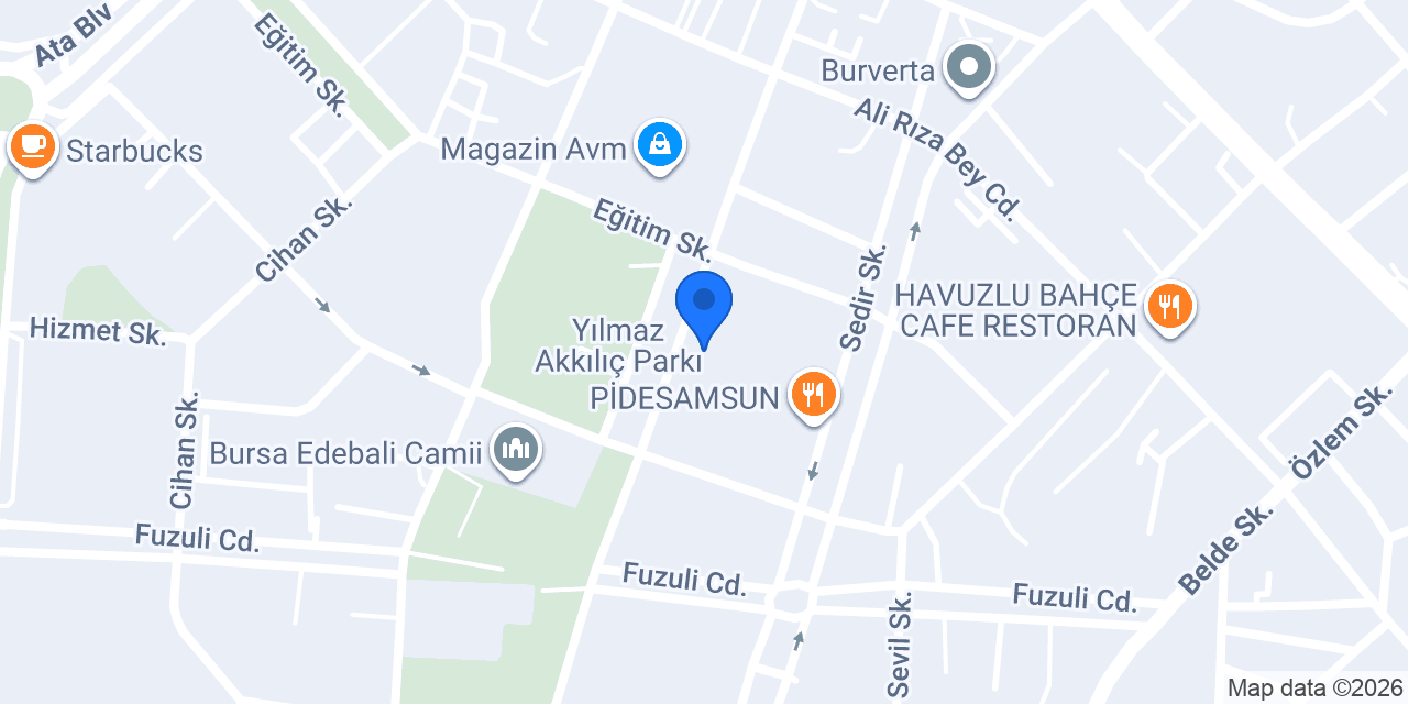 ATAVET Veteriner Muayenehanesi konumu