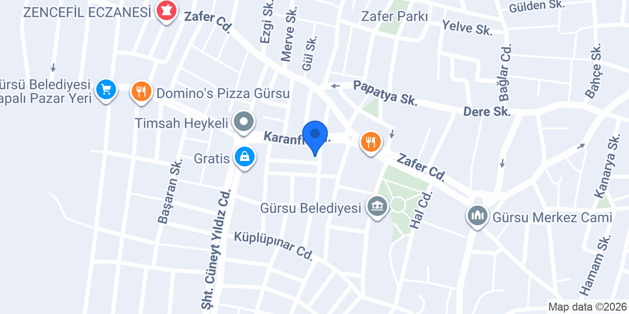 Miraç Rent A Car konumu