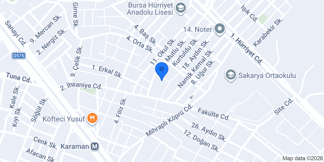 Nusret Bey Baklava konumu