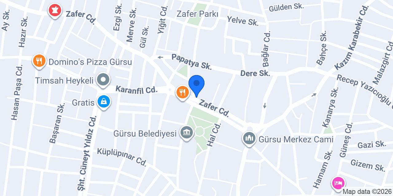 Güneş Döner Gürsu konumu