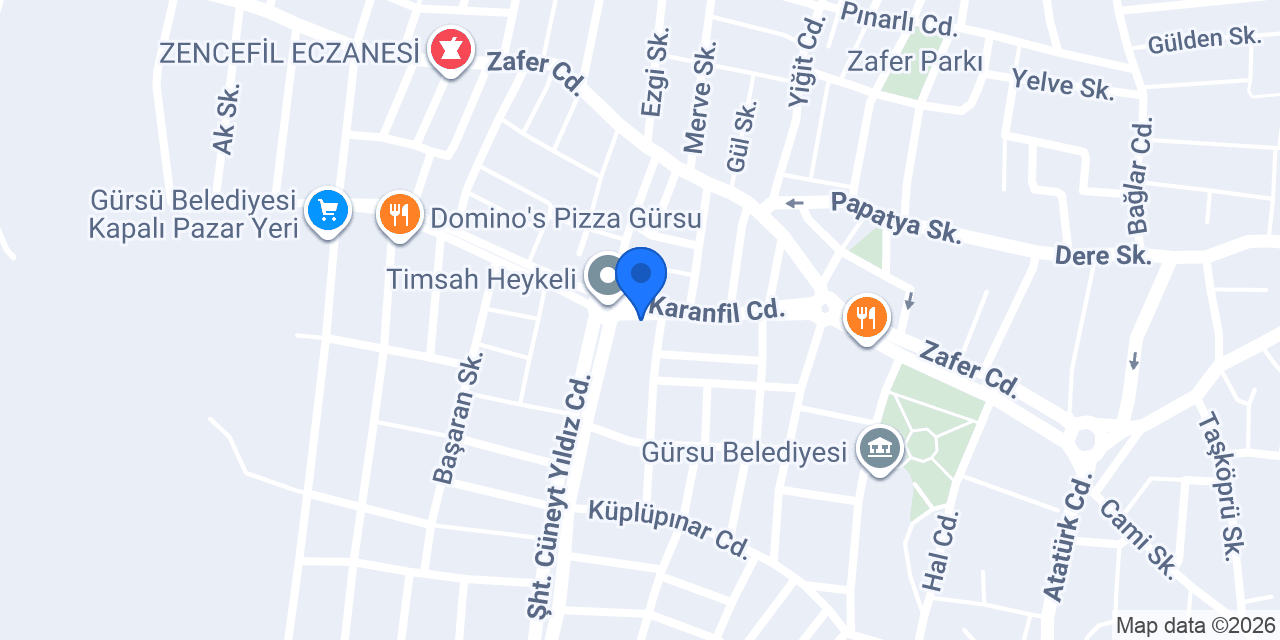 Yakamoz Dürüm İsa Usta konumu