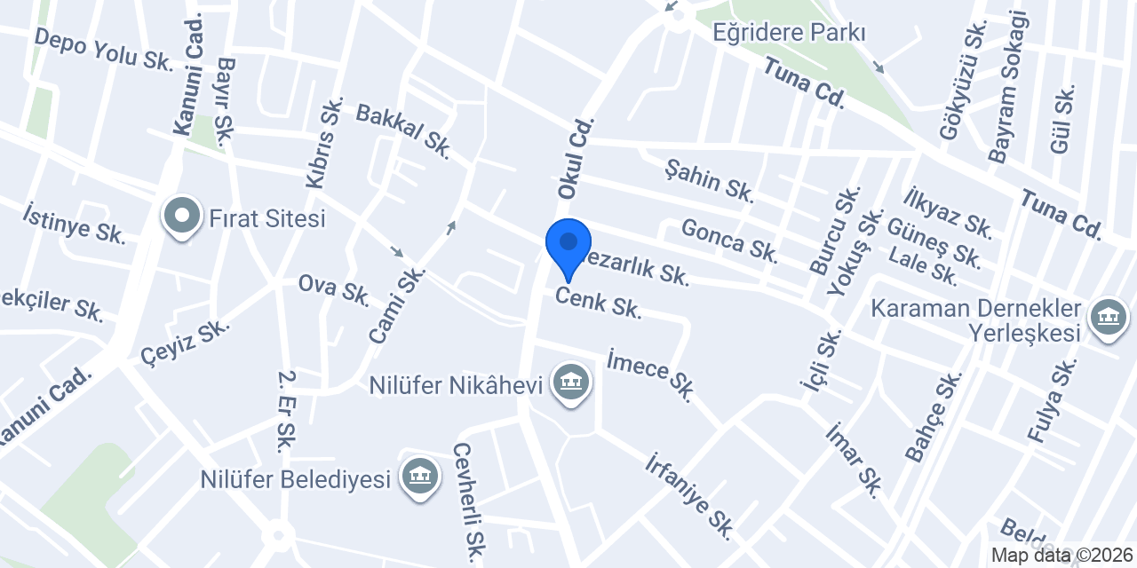 Özel Bursa Bambi Anaokulu konumu