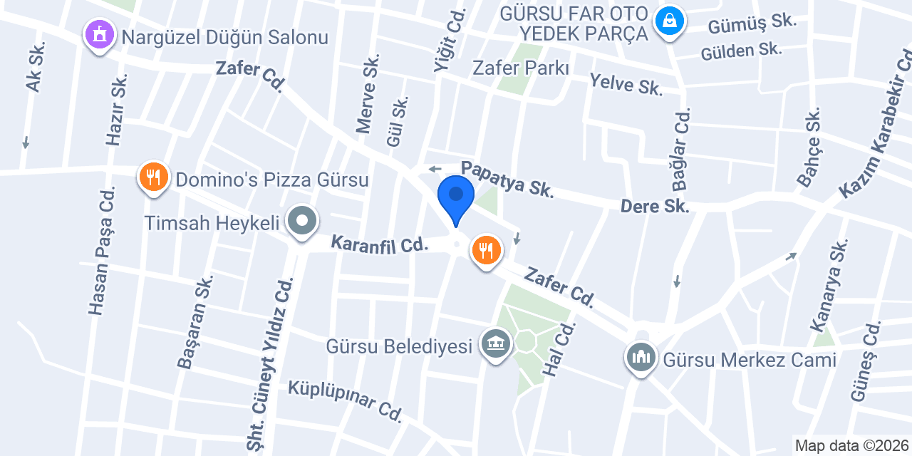 Şenol Sevinç Kuaför konumu