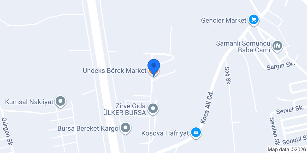 Undeks Börek Market konumu