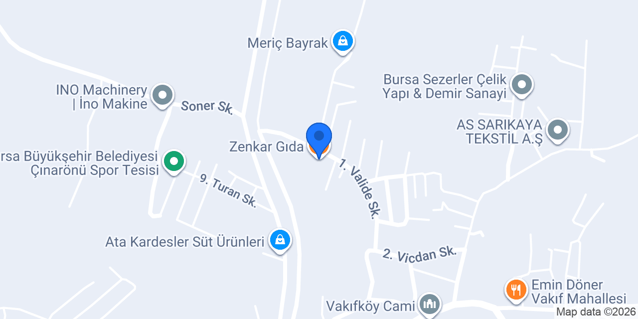 Zenkar Gıda konumu