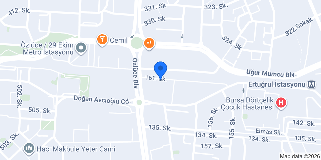 Vefali Köfteci Bursa Özlüce konumu
