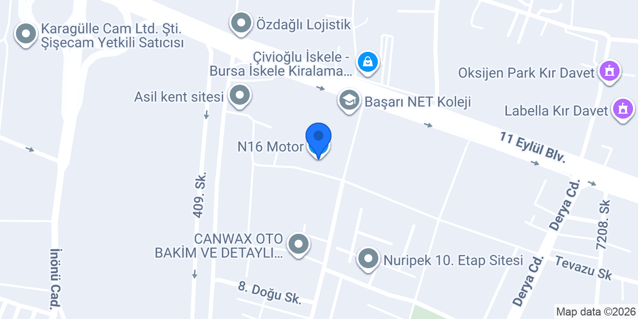 BURSA SEREN TURİZM konumu