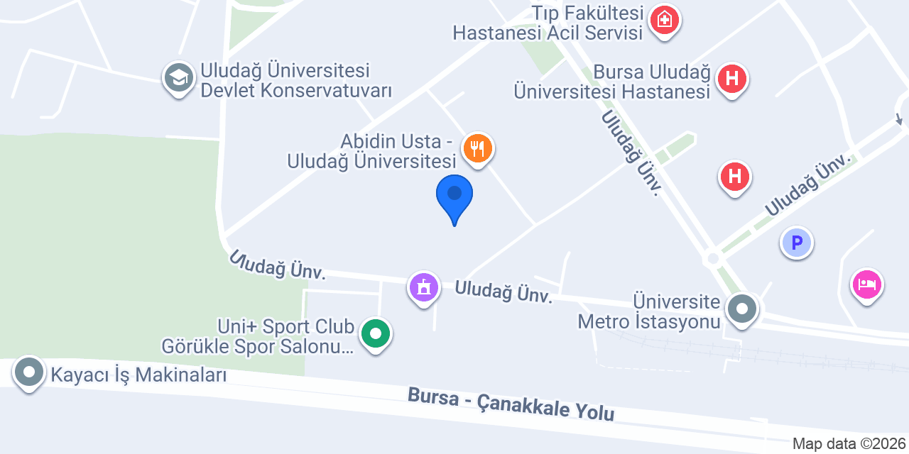 Uludağ Üniversitesi Aile Sağlığı Merkezi konumu