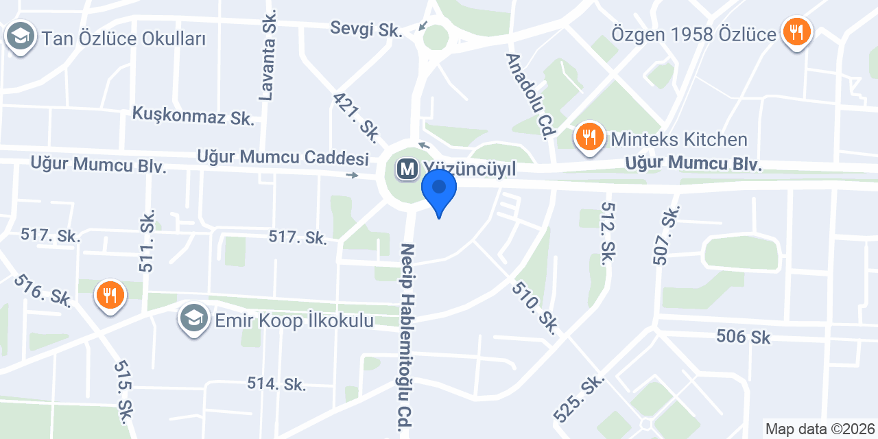 Sansiro Özlüce arena avm konumu