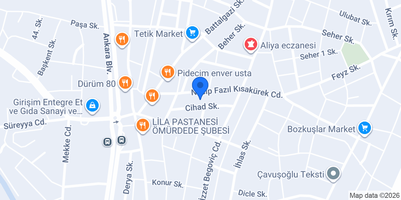 Oses Çiğ Köfte konumu