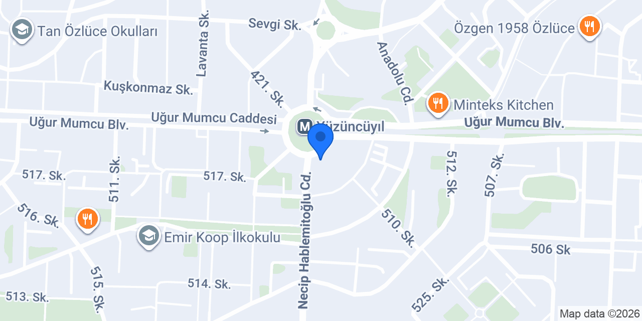 AHU Kuru Temizleme 100.YIL NİLÜFER/BURSA konumu