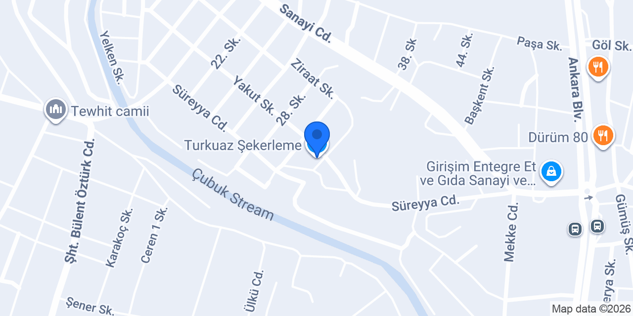 Turkuaz Şekerleme konumu