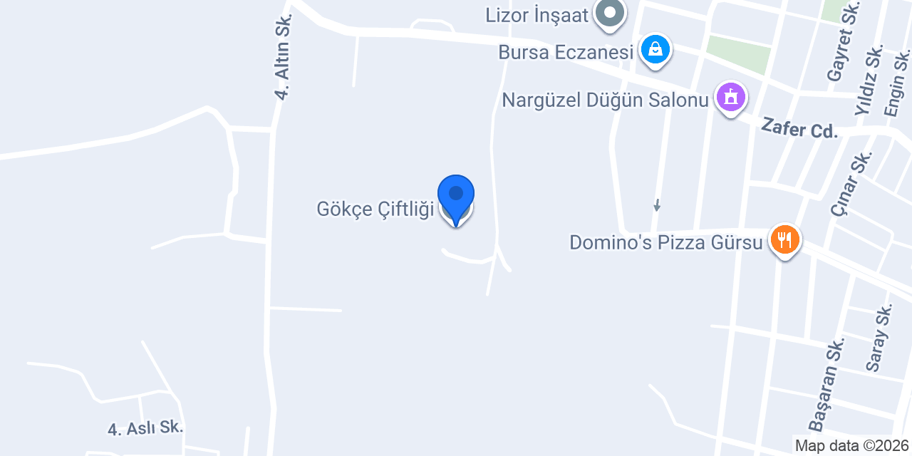 Gökçe Çiftliği konumu