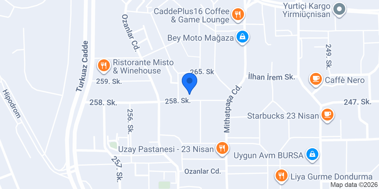 Belezza Cafe Organizasyon konumu