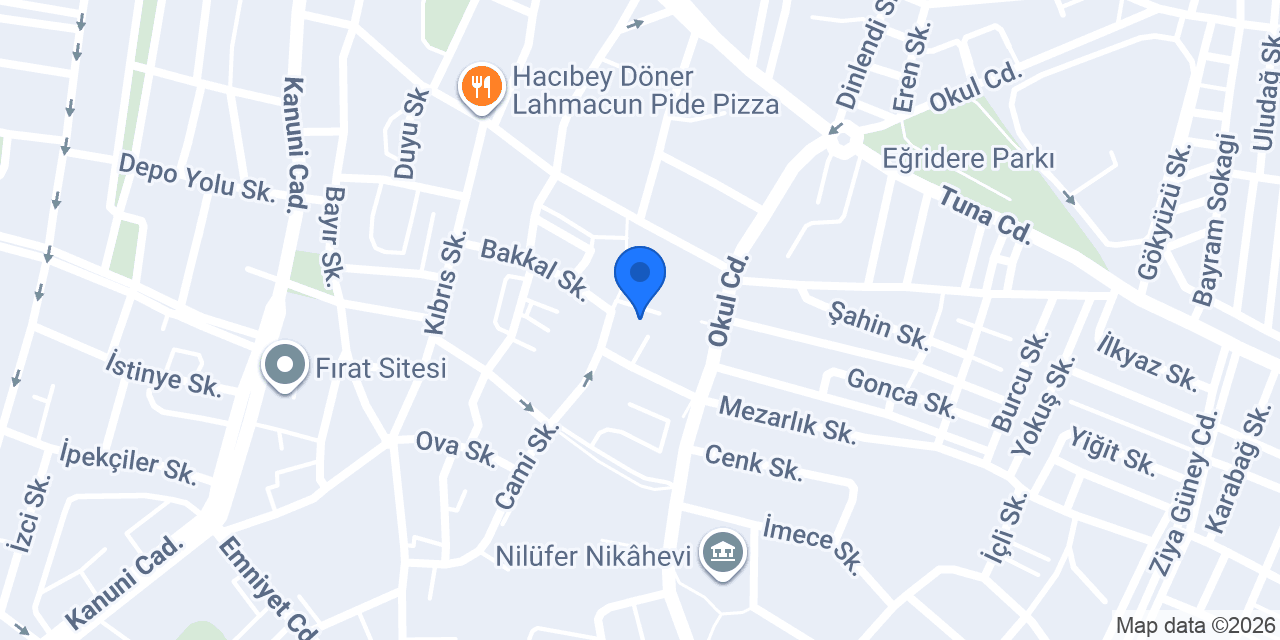 Bursa Nilüfer Müftülüğü konumu