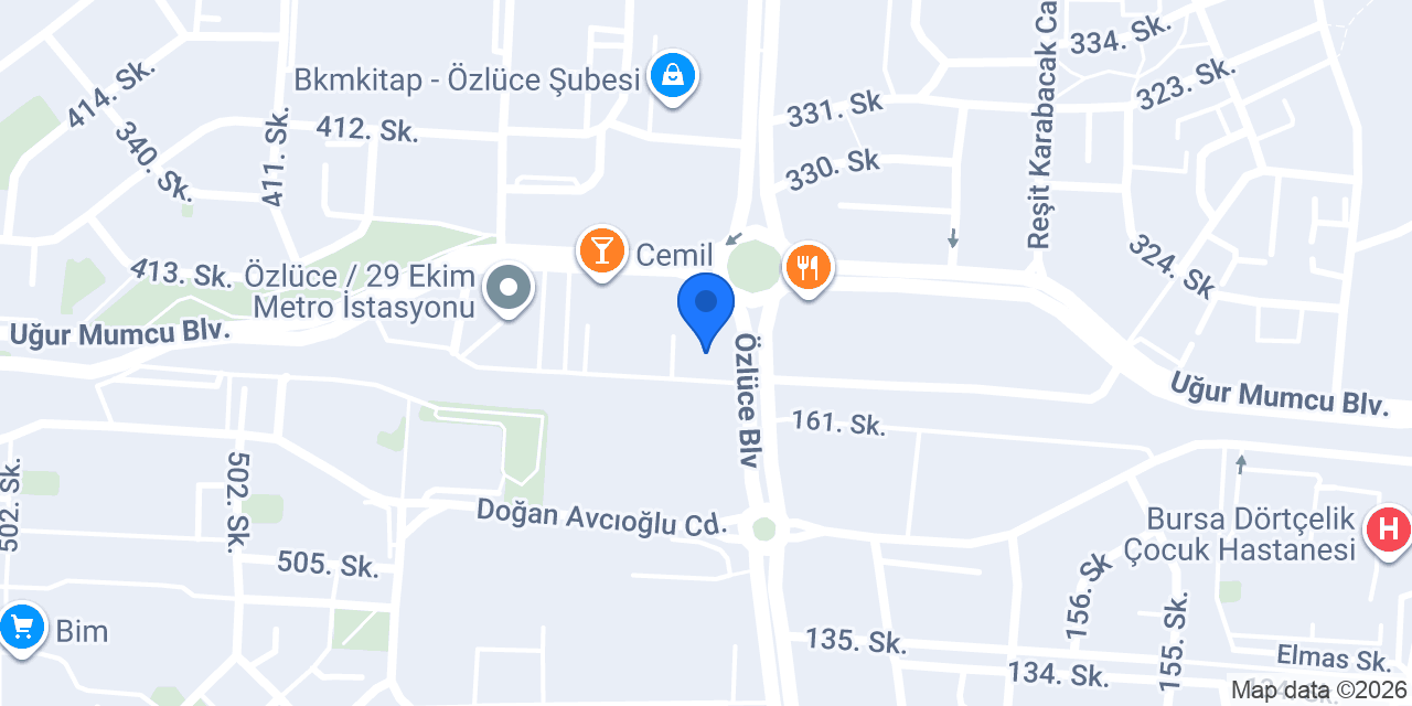 Özdemiroğlu Kebap Baklava konumu