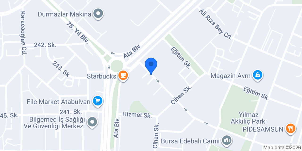 KORUDİŞ Ataevler Kliniği konumu