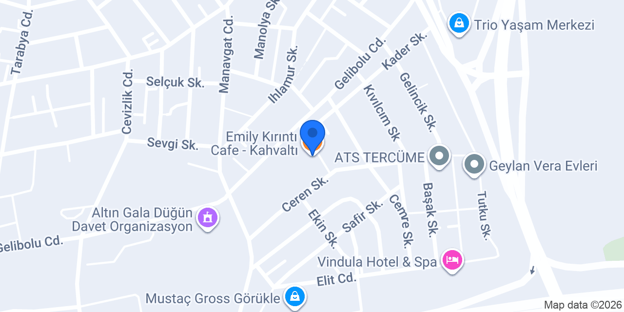 Emily Kırıntı Cafe - Kahvaltı konumu