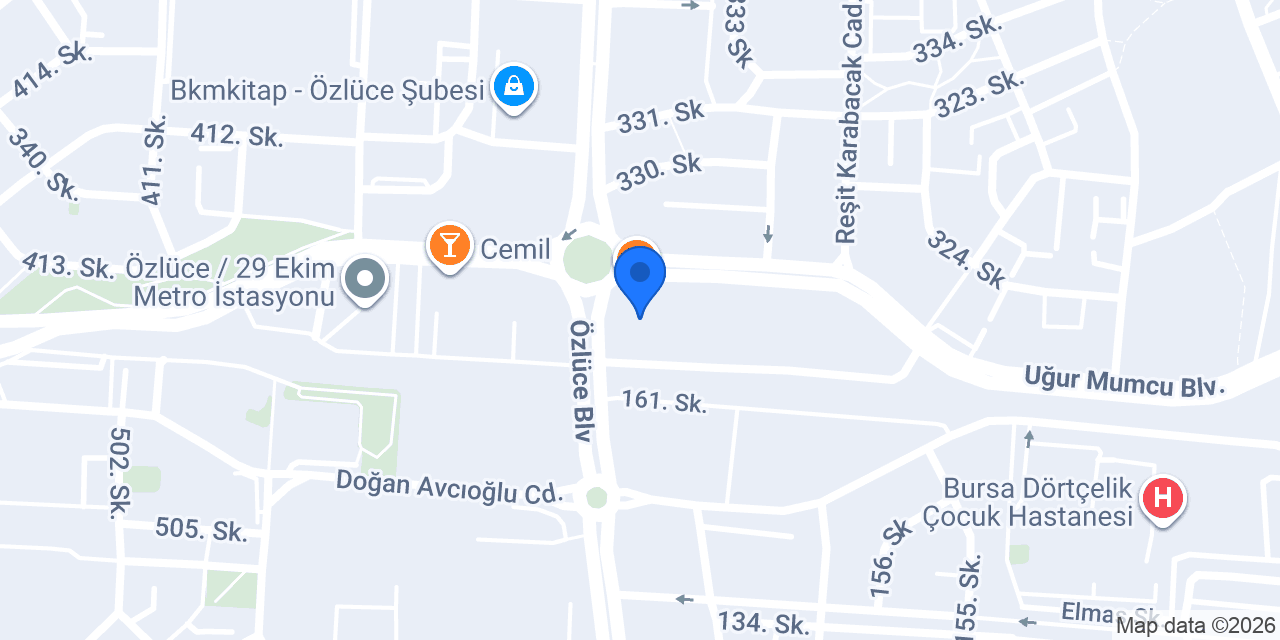Halkbank Özlüce Şubesi konumu