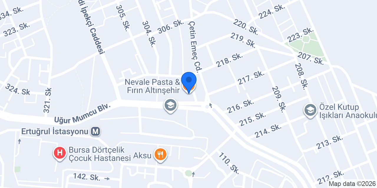 Nevale Pasta & Fırın Altınşehir konumu