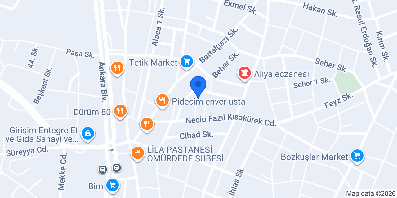 Pașa Insaat Sihhi Tesisat konumu