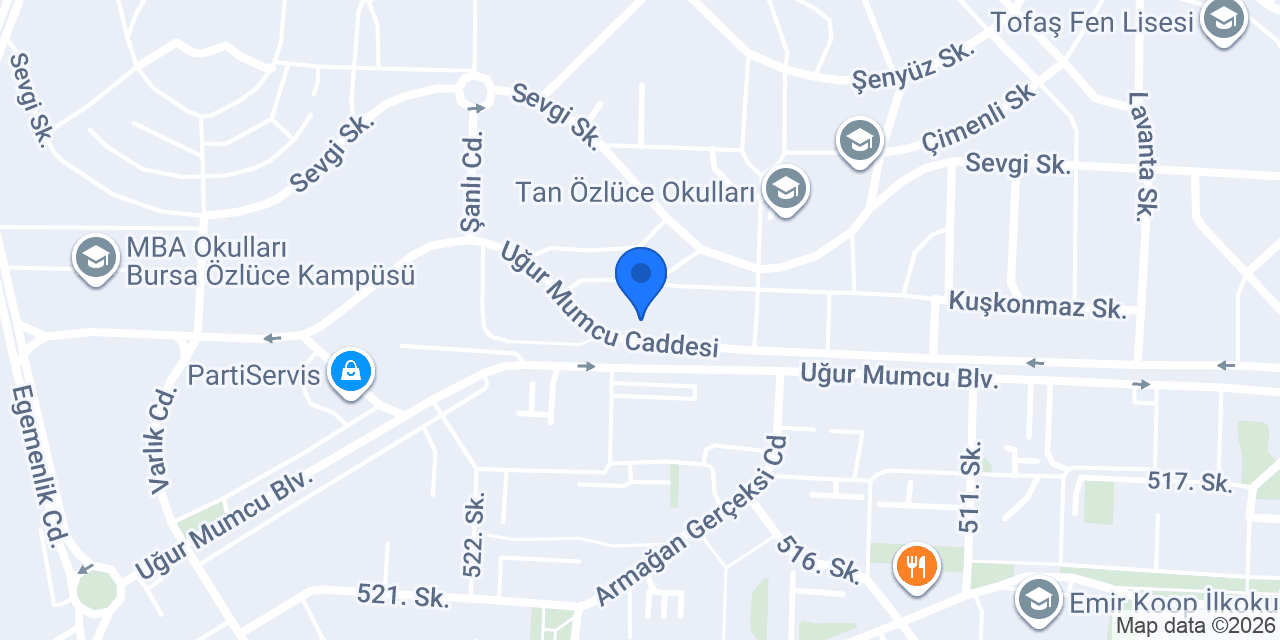 Ortadoğu VİP Özel Öğretim Kursu konumu