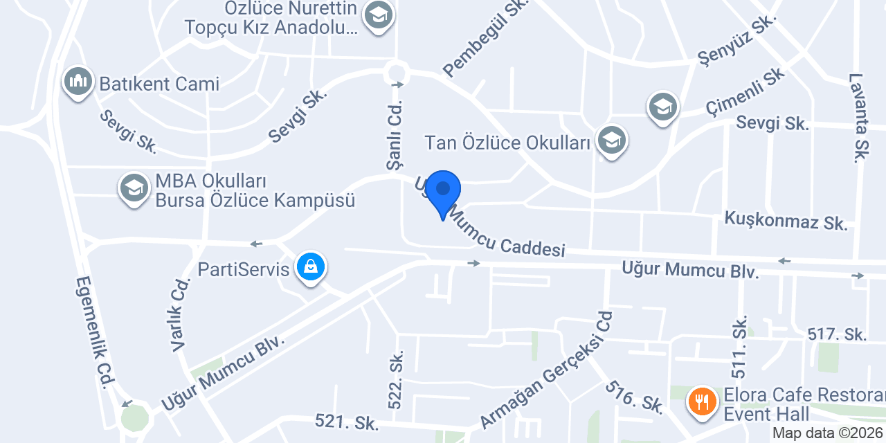 Batı Life Spa ve Masaj Salonu Bursa konumu