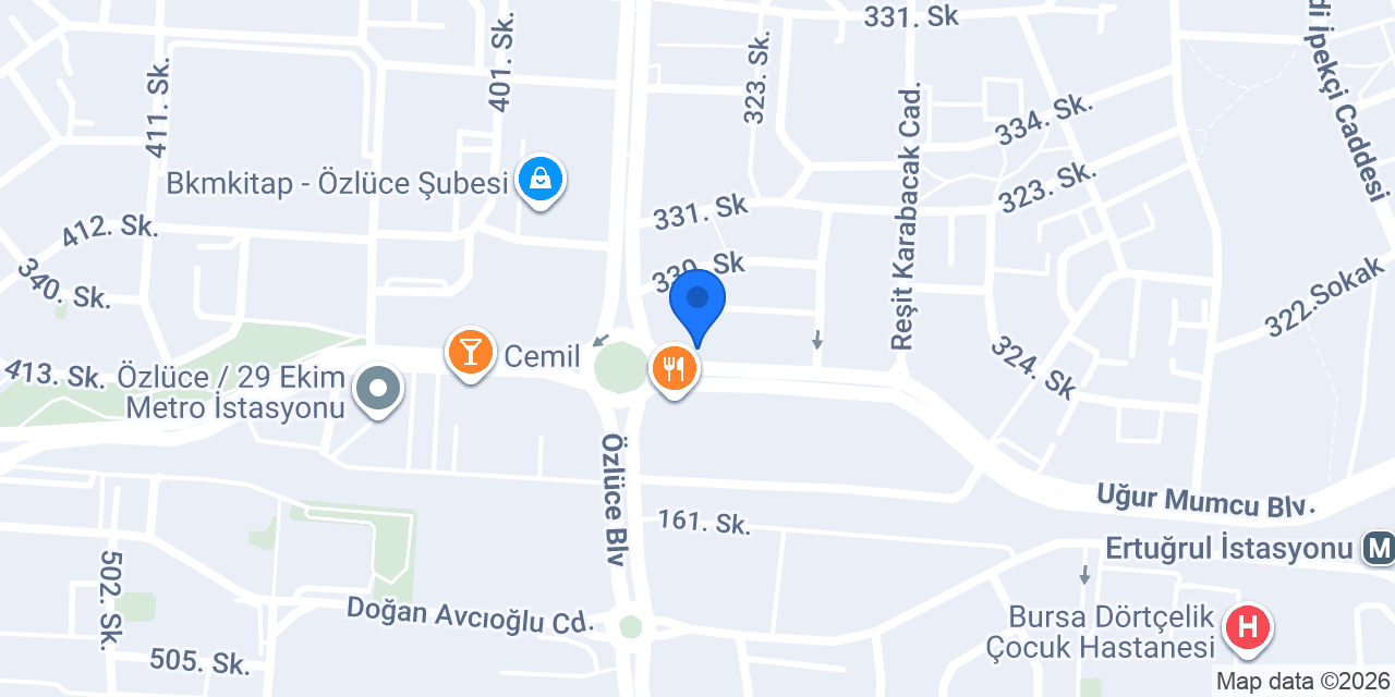 Bereket Döner - Bursa Nilüfer Özlüce konumu