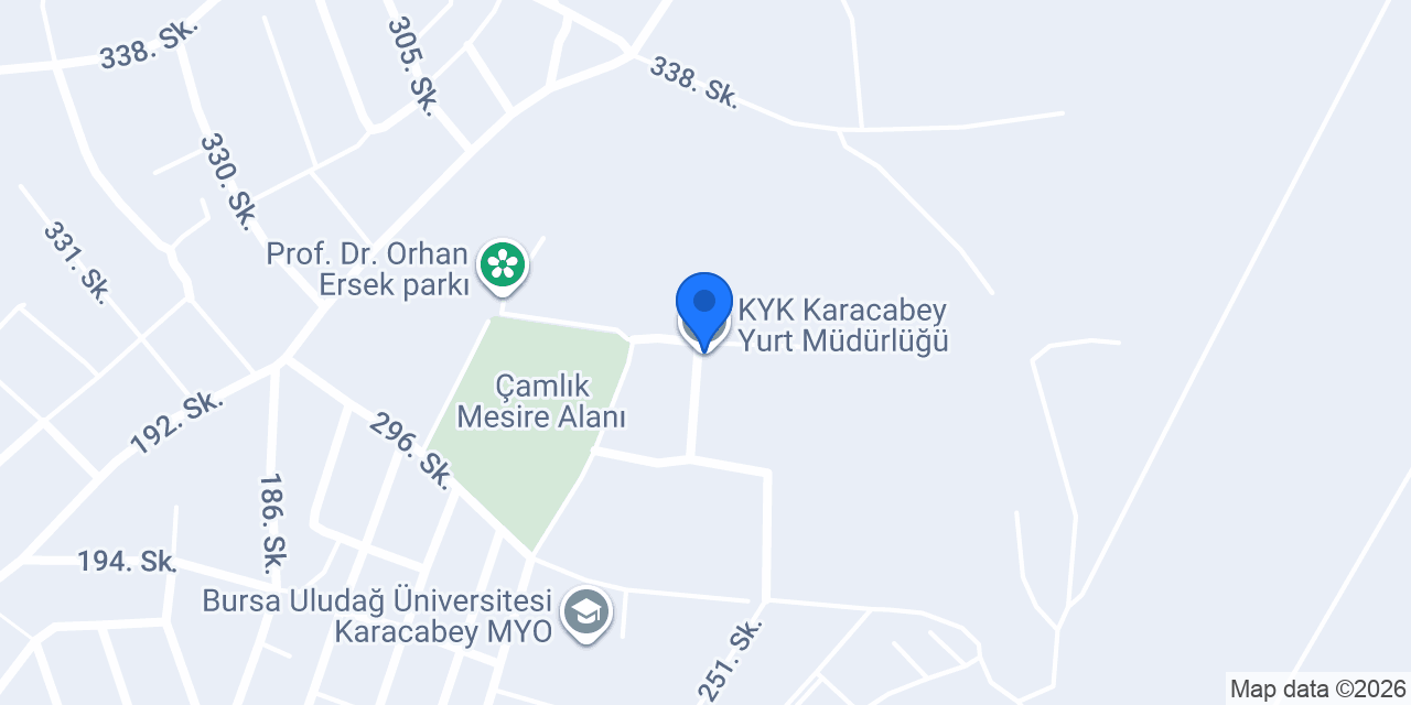 KYK Karacabey Yurt Müdürlüğü konumu