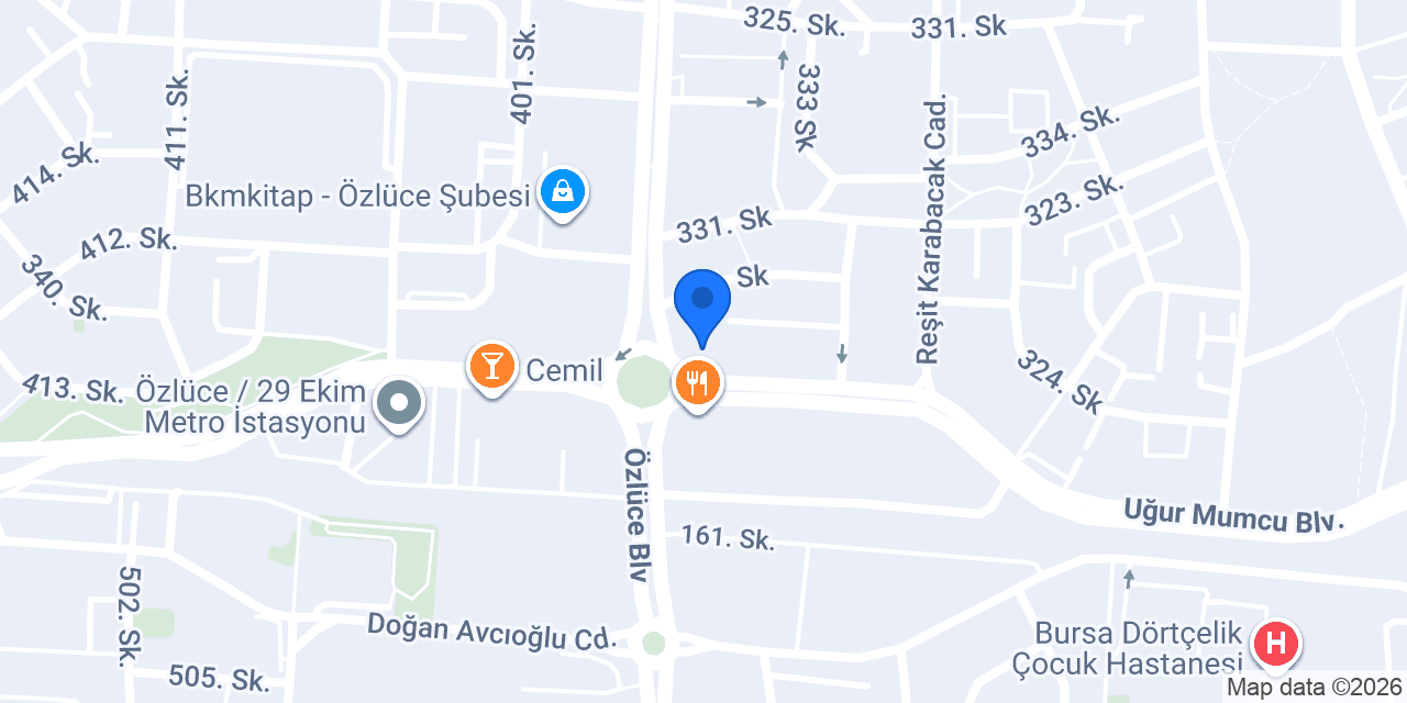 Yapı Kredi - Bursa Özlüce Şubesi konumu