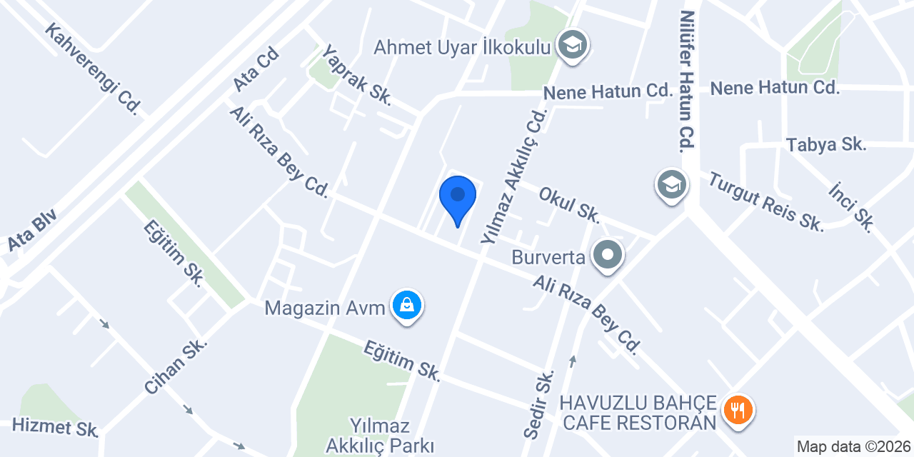 Özel Anaokulu konumu