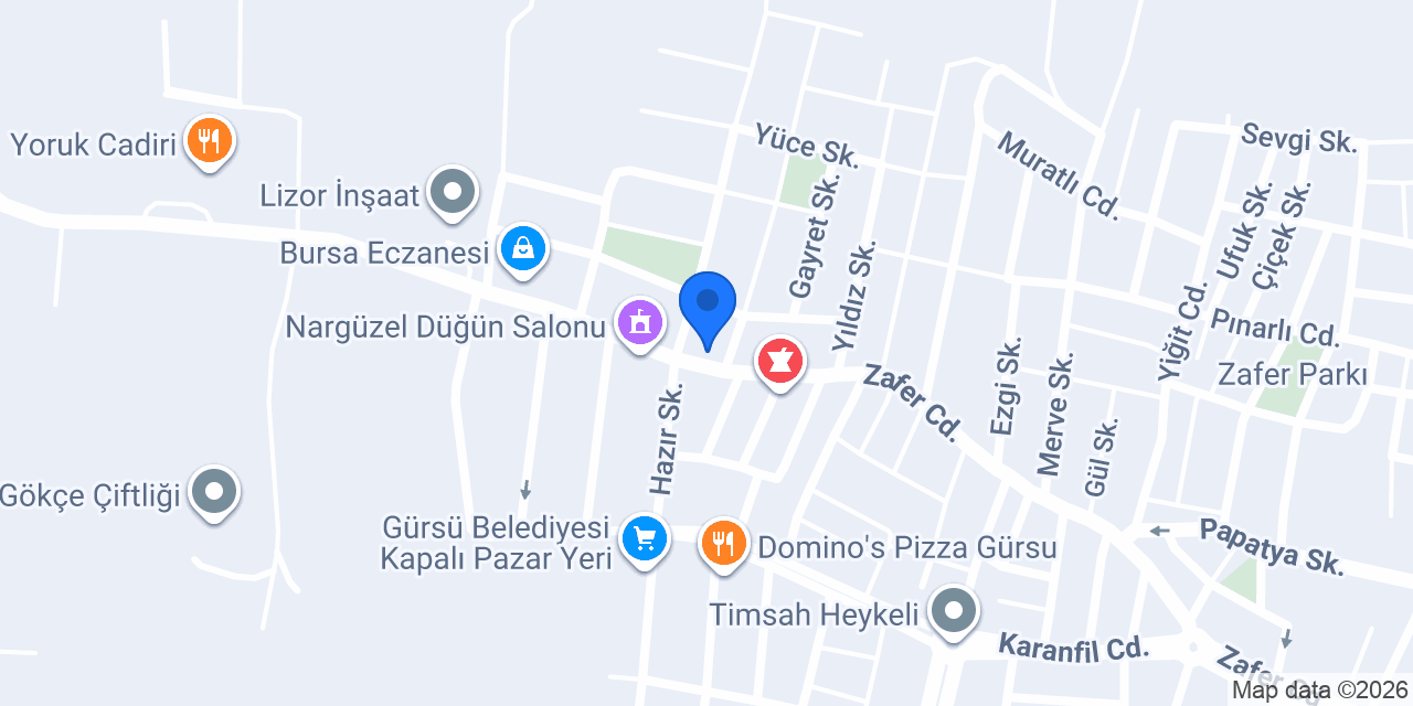 Göktürk Koltuk Döşeme konumu