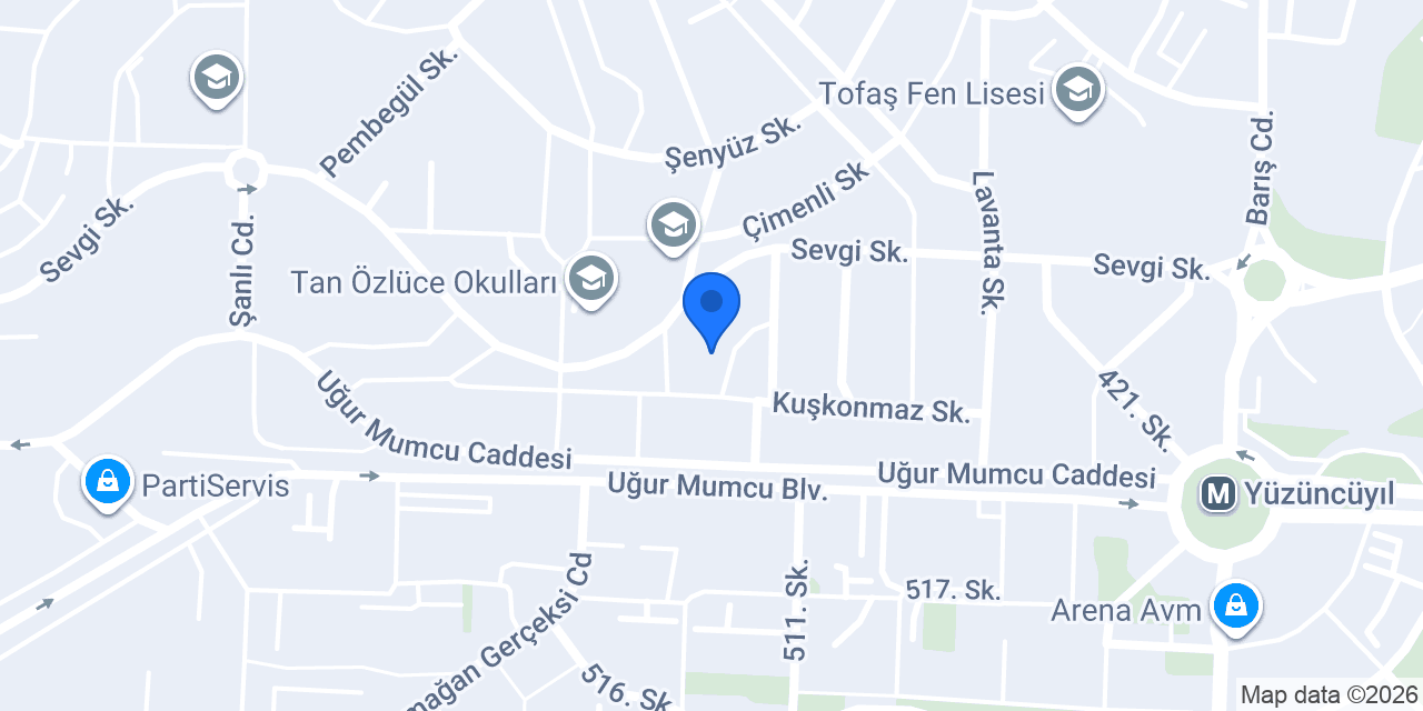 Altın Şato Anaokulu konumu