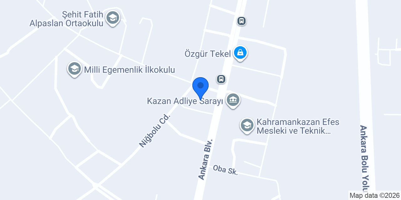 Kahramankazan Kaymakamlığı konumu