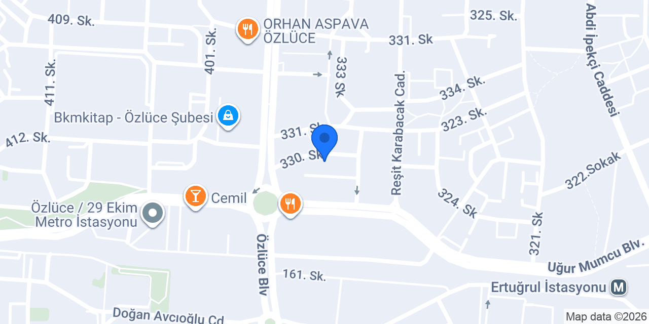Getir Özlüce depo konumu