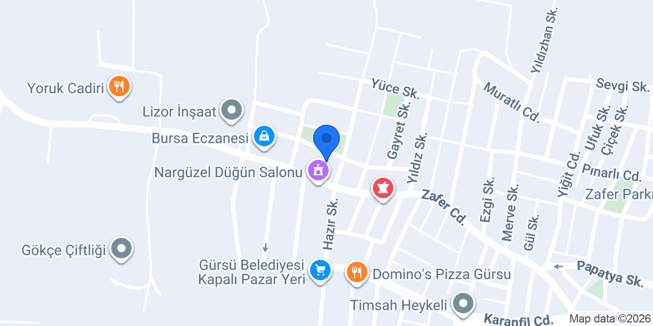 Gürsü ÜÇLU halısaha konumu