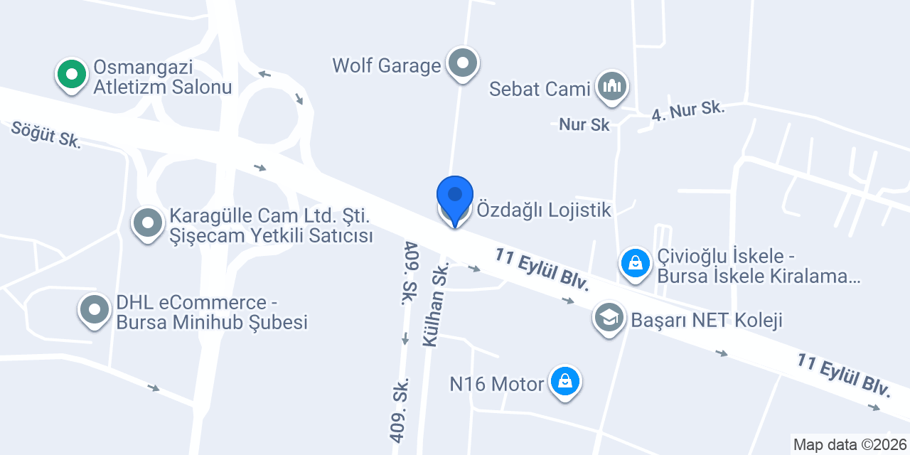 Özdağlı Lojistik konumu