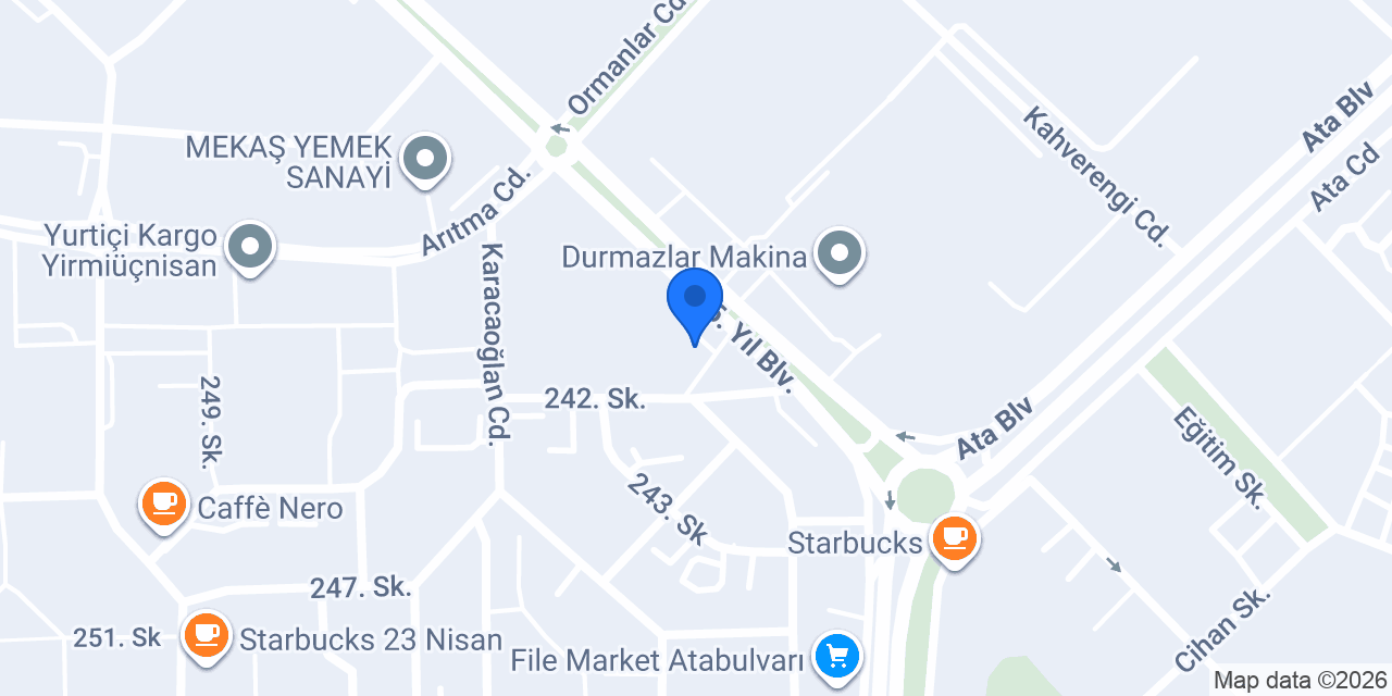 Türkiye Finans Bursa Ticari Şubesi konumu
