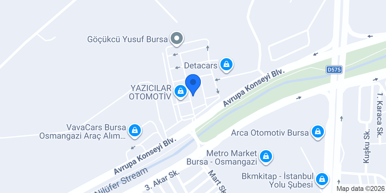 Acar Otomotiv Bursa konumu
