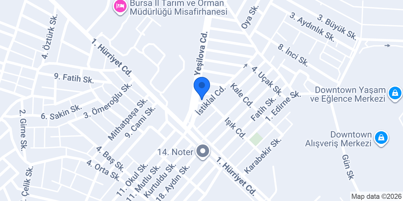 Damla Döner konumu