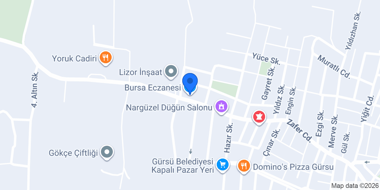 Bursa Eczanesi konumu