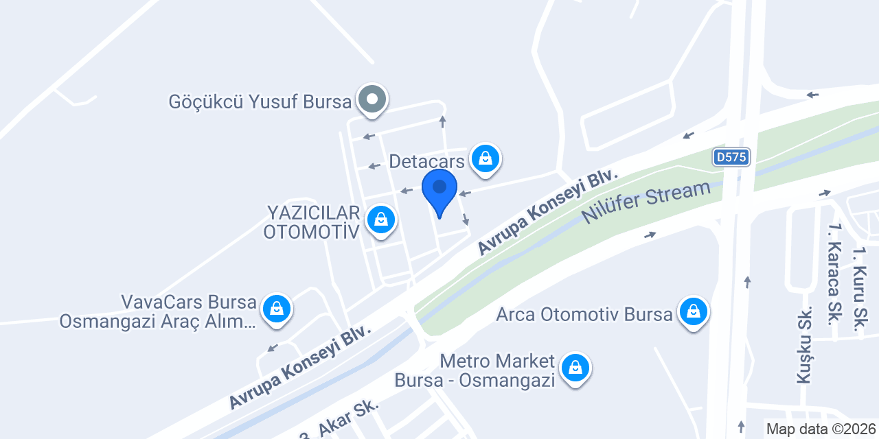 ÇINAR AUTO konumu
